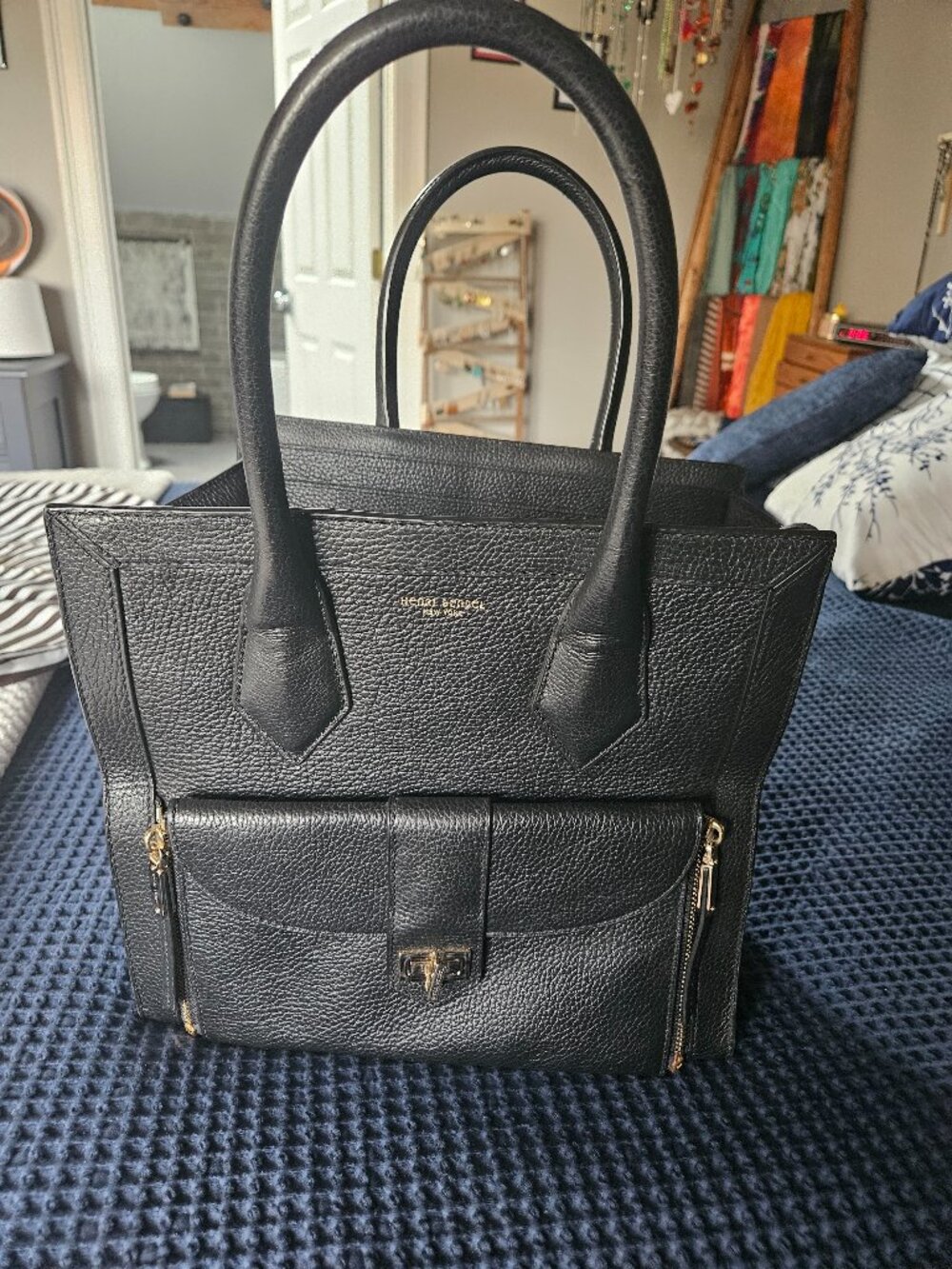 Henri Bendel 2-1 Leather Tote and Crossbody - Practically New!